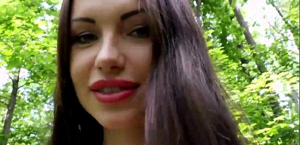  Czech girl Sasha Rose boned in the woods